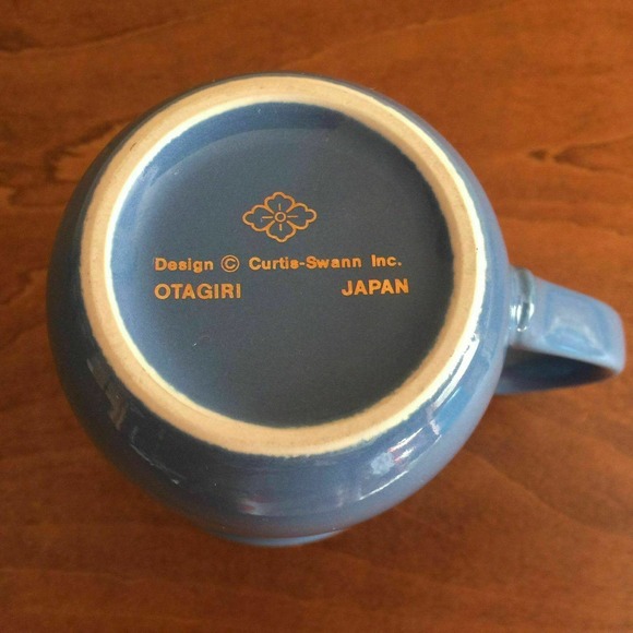 VTG Otagiri Japan Curtis-Swann Design Gold Balloons Gold Blue Coffee Mug Cup - Picture 4 of 6